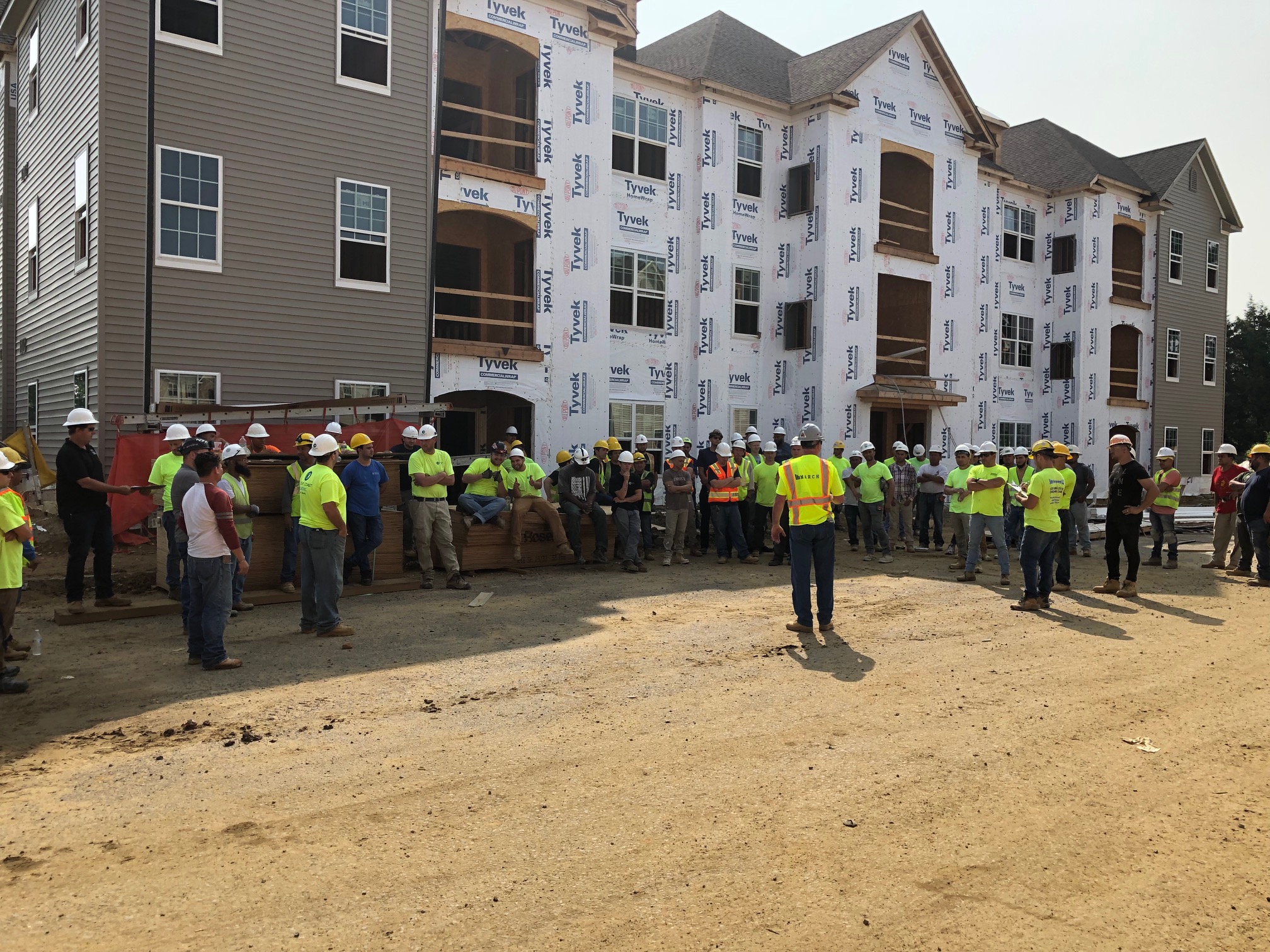  Safety Awareness Stand Down March Construction at Siena 55+ Luxury Residences Project 