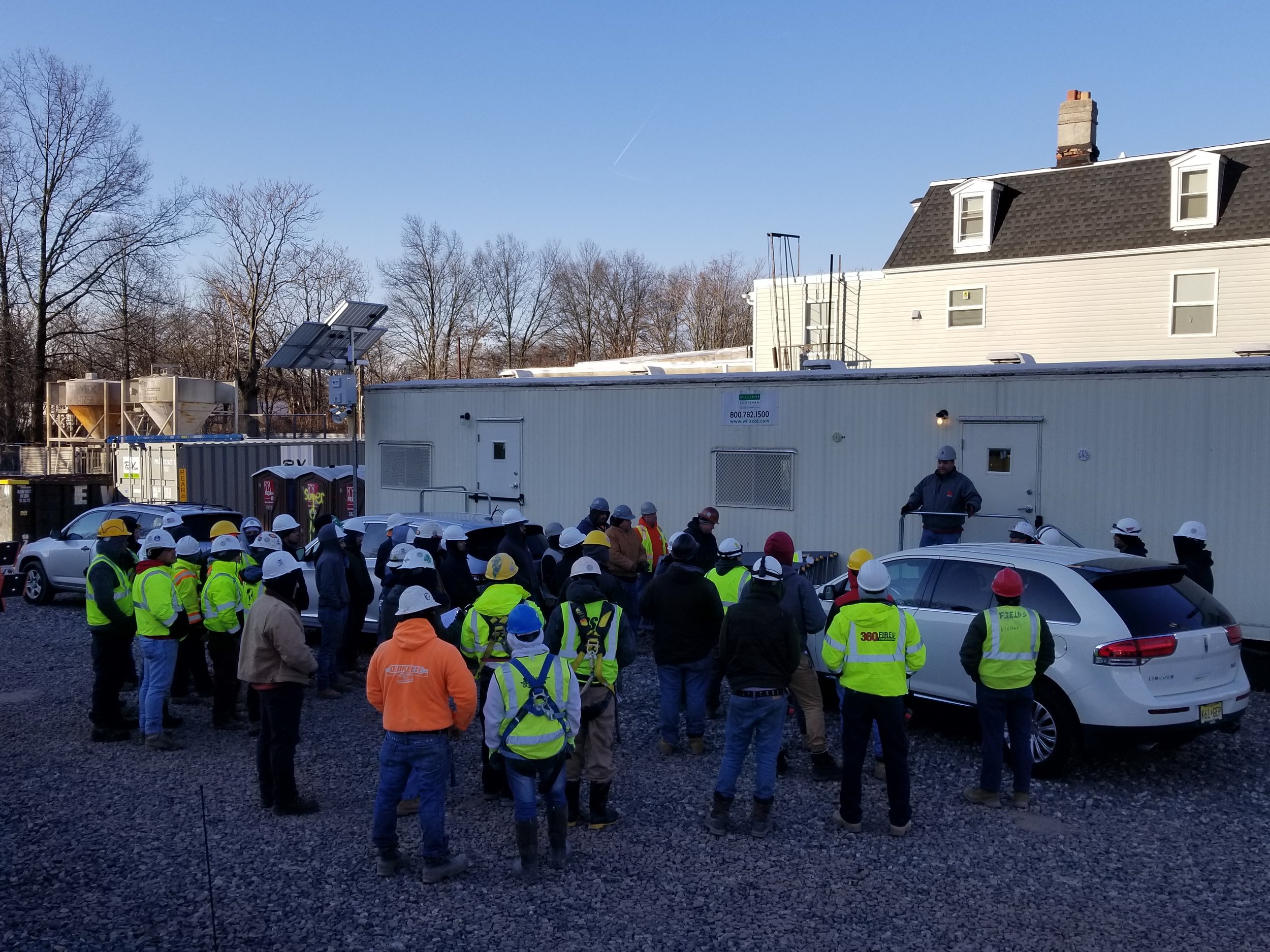 Safety Stand Down Meeting at our Meridia on Westfield Project March Construction