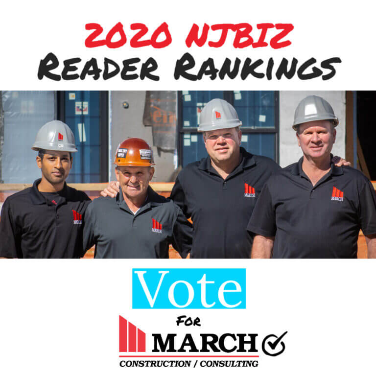 2020 NJBIZ Reader Rankings Vote for March Associates Construction