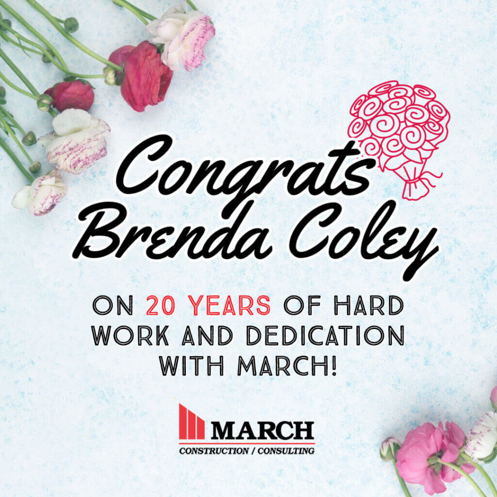 Brenda Coley March Associates Construction Anniversary