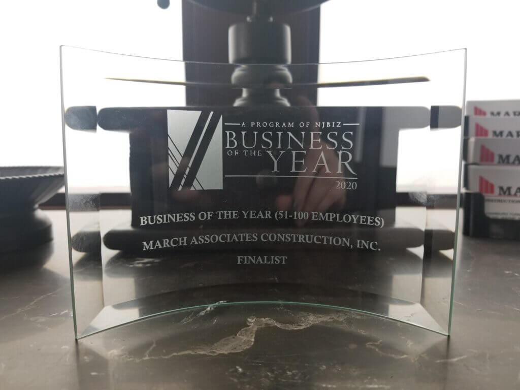 March Associates Construction is a Finalist for NJBIZ Business of The Year