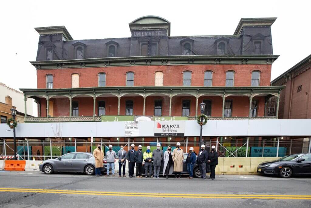 (Front) Team Photo with Flemington Mayor Betsy Driver, Jack Cust, March Associates Construction, Tom Cavallero - Photos by Briana J Samman