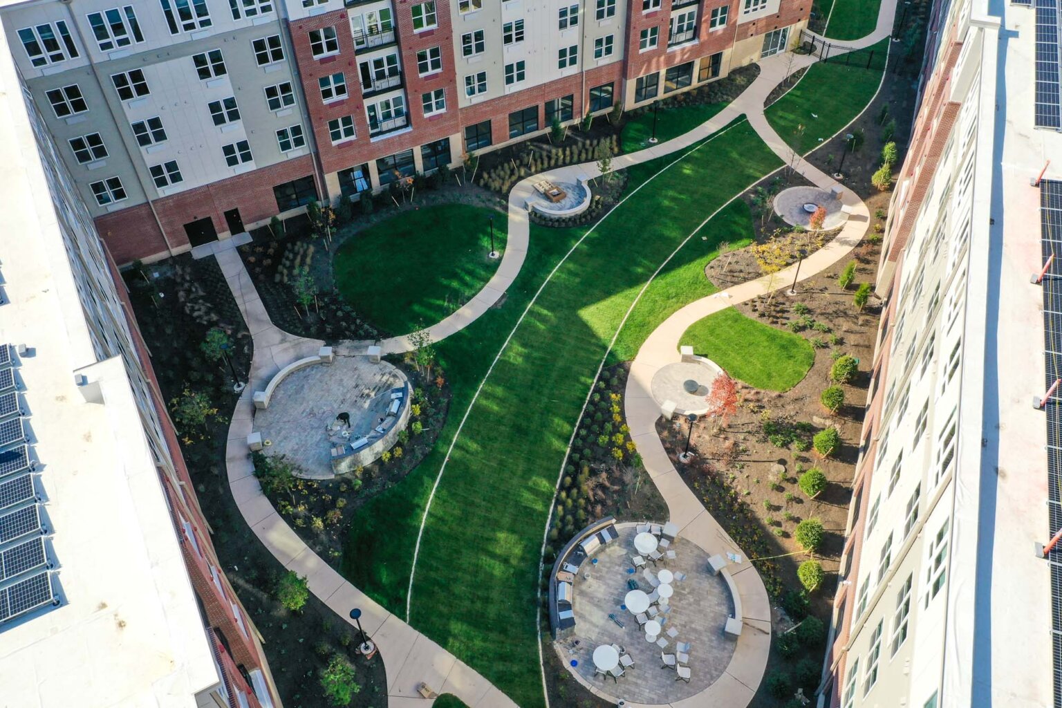 Aerial View of Apartment Complex Silver Lake in Belleville, New Jersey Built by March Construction Management General Contractor
